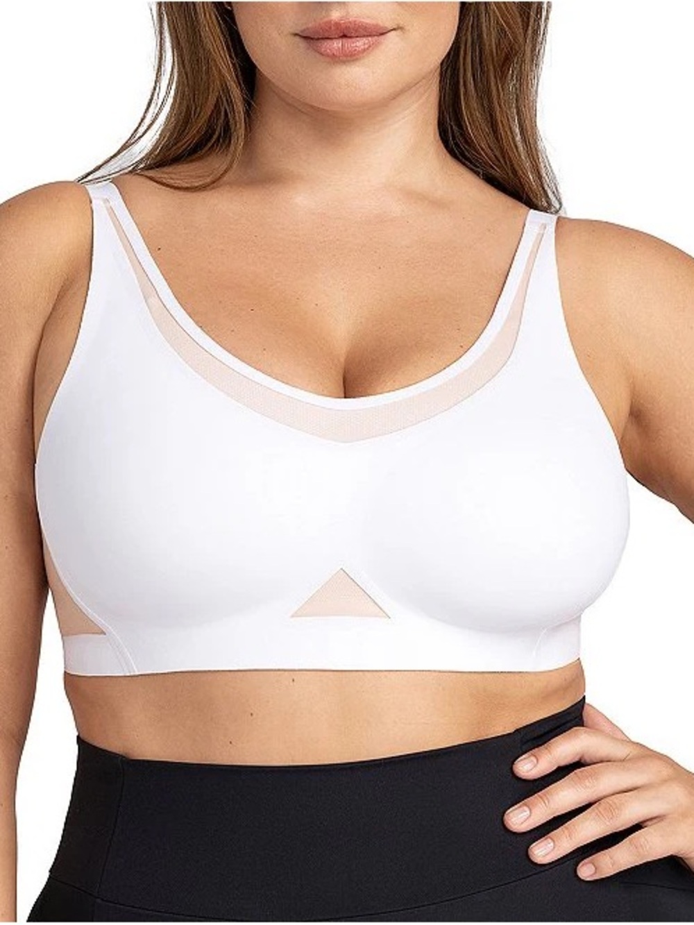Honeylove CrossFlex Activity Bra Cloudfuse White Size Small